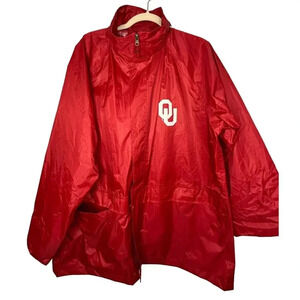 G III Sports Carl Banks OU Hooded Raincoat Size Medium Oklahoma Sooners Crimson